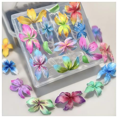 3D Flower Nail Molds - Y2K Silicone Art Tool for DIY Nail Charms