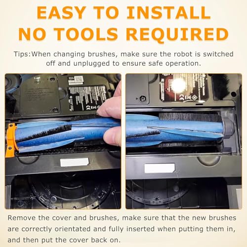 Replacement Roller Brush for Shark AI Robot Vacuum Models AV2501S, RV2502AE
