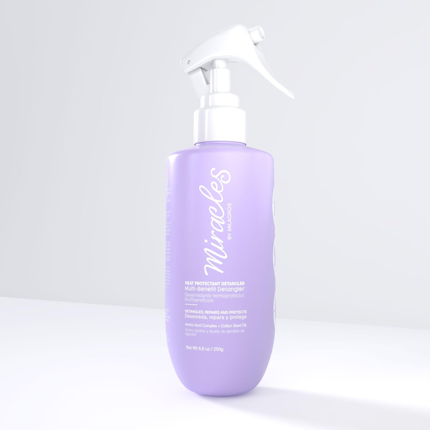 Miracles By Milagros Detangler Multi-Benefit Thermal Protector – Heat Protectant & Hair Detangler – Anti-Frizz, Hydrating, Softening & Strengthening – Protects Hair up to 230°C – For All Hair Types