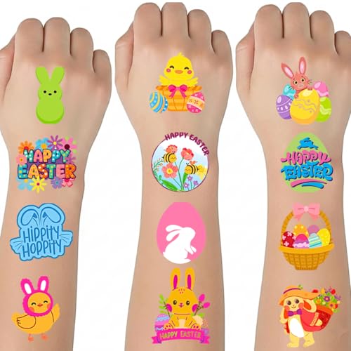 ArtCreativity Glow-in-the-Dark Easter Tattoos 144-Pack for Kids