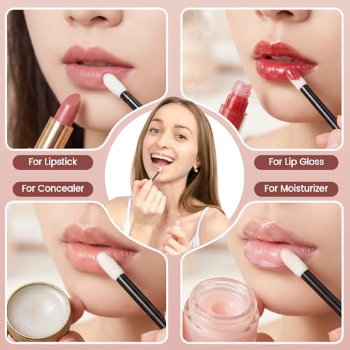 600Pcs Disposable Lip Applicators - Velvety Flocked Lip Brushes