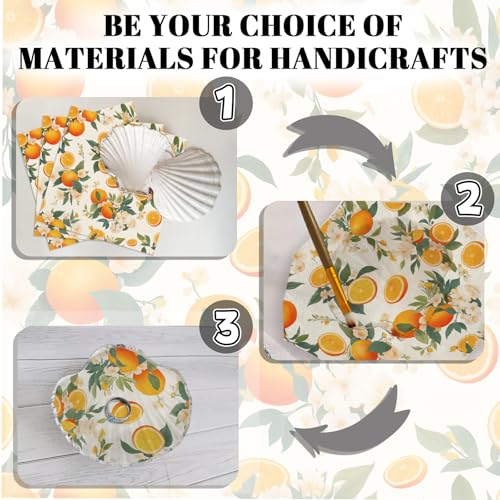 80 Pack Decorative Orange Citrus Napkins - 6.5x6.5 Inch Disposable Paper Napkins for Parties