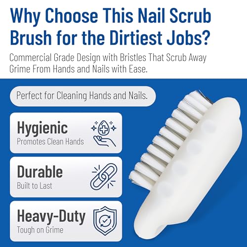 SPARTA 5-Inch Hand and Nail Scrub Brush with Dual Bristles for Commercial Foodservice
