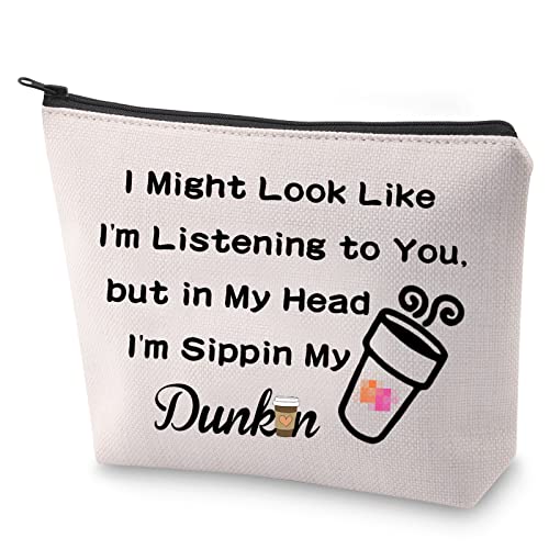 Sippin' My Coffee Makeup Bag - Cute Cosmetic Pouch for Coffee Lovers