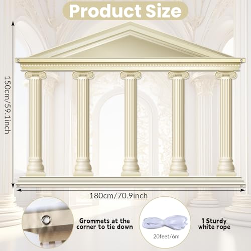 Large Greek Palace Photo Backdrop - Ancient Roman Party Prop