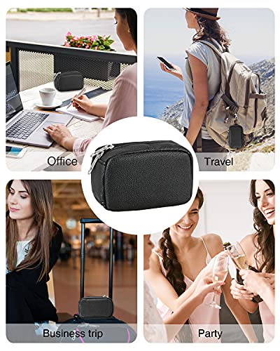 Meiiy Portable Lip Balm Holder Bag with Hook - Small Lipstick Pouch