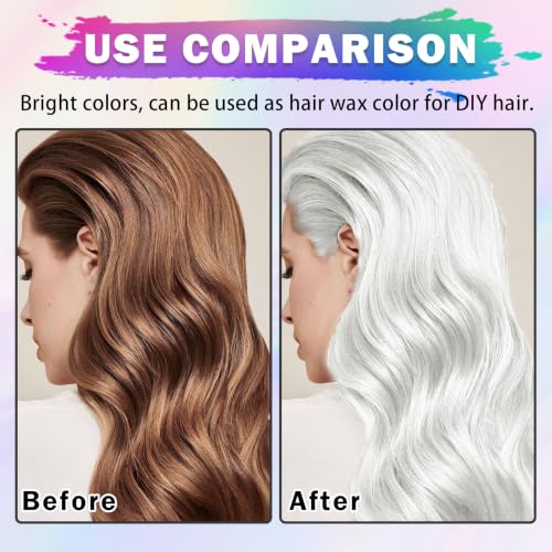 AIUEO White Temporary Hair Color Spray - Vibrant Hair Dye for Cosplay & Events