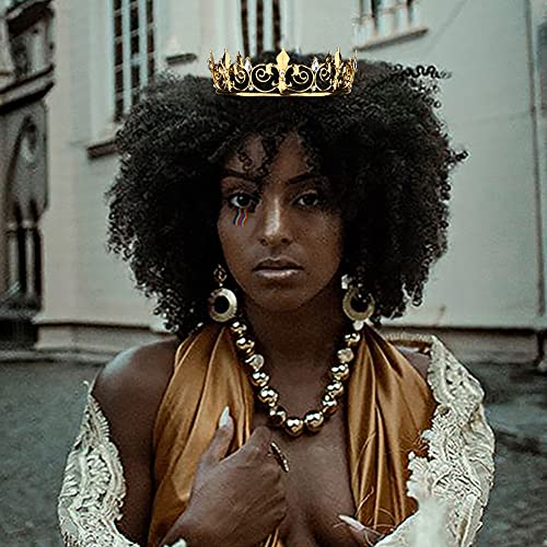 AOPRIE Gold King & Queen Artemis Tiara & Crown for Women & Men