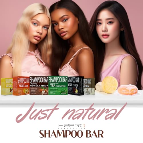 H2PRO Black Castor Oil Moisturizing Shampoo Bar - Natural Hair Care