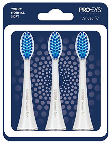PRO-SYS VarioSonic V200M Soft Replacement Brush Heads - White, Pack of 3