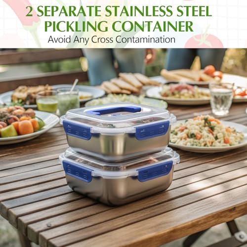 Complete Grill Prep Tray Set with Stainless Steel Containers & Cutting Board
