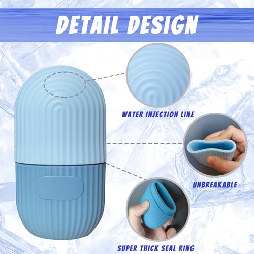 Joyeee Ice Face Roller - Silicone Skin Care Tool for Puffiness Relief
