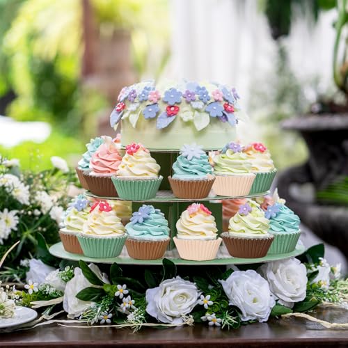 400 Pcs Sage Green & Brown Cupcake Liners - Woodland Theme