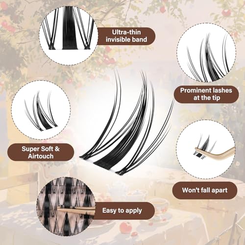 JMS&JMS Fairy Lash Clusters Kit - 144pcs Natural Manga Lashes