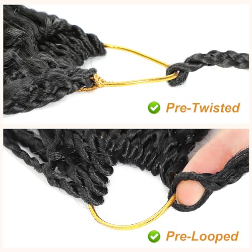 NOTICEME GoGo Curl Crochet Hair Extensions - 12 Inch Pre-Looped Synthetic
