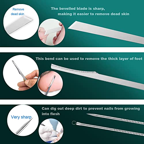 6-Piece Ingrown Toenail Removal Tool Kit - Surgical Stainless Steel