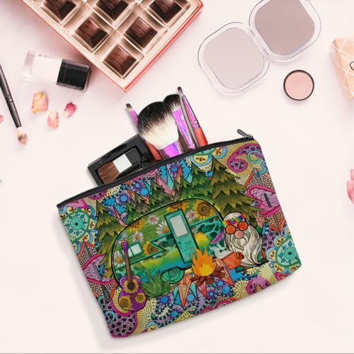 Jeilink Multicolor Hippie Van Makeup Bag - Retro Camper Travel Toiletry Organizer