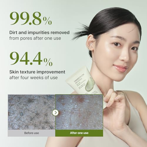 CKD Green Plum AHA BHA Clay Mask & Cleanser for Blackheads & Pores, 4.58 oz