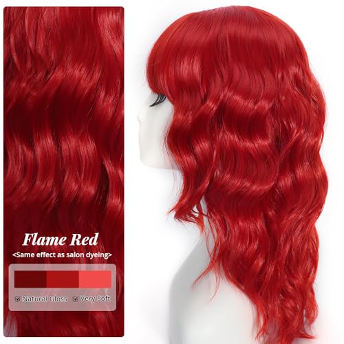 Ucubb Short Bob Wavy Wig with Bangs - Hong Style, Natural Look, 18 Inch, Synthetic Hair, Adjustable Fit for Women