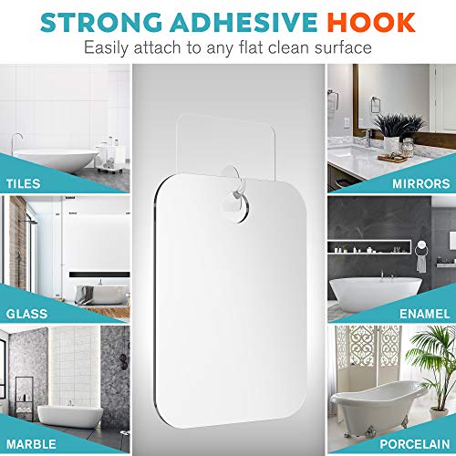 HONEYBULL Fogless Shower Mirror for Shaving - Compact 4x6in