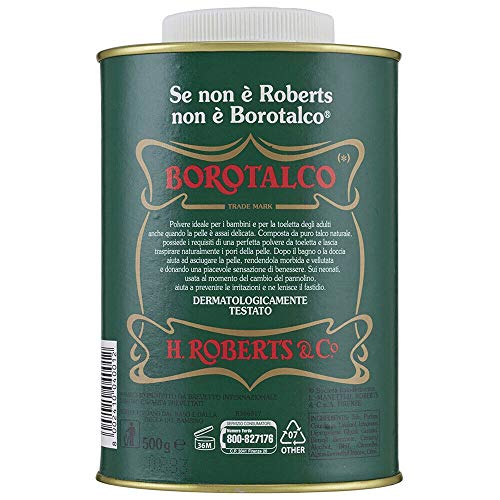 Borotalco Natural Body Powder 17.5oz Italy for Sensitive Skin & Fresh Bed Linens