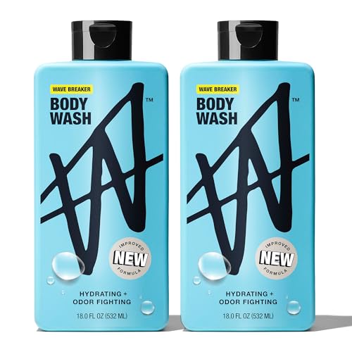W By Jake Paul Body Wash for Men, Wave Breaker Scent, Hydrating, 2 Pack