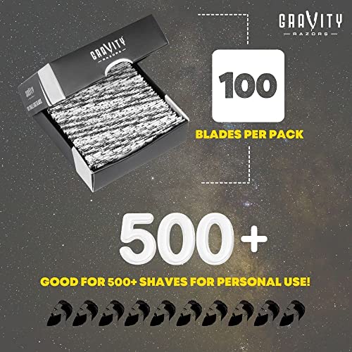 Gravity Razors 100-Count Premium Swedish Steel Razor Blades