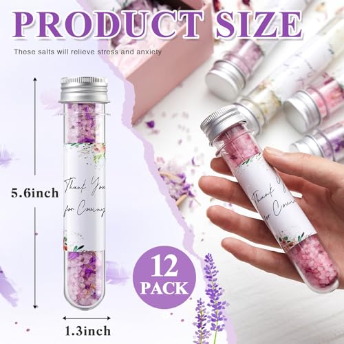 12-Piece Floral Aromatherapy Bath Salt Gift Set in Test Tubes