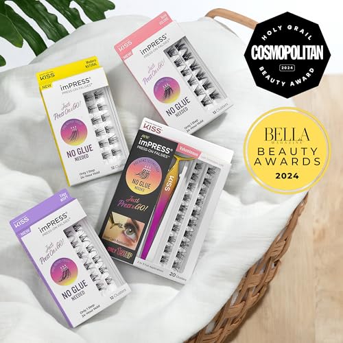 Kiss imPRESS Glam Volume Press On Lashes - 12mm-14mm Clusters