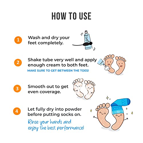 Dryyd Foot Powder Cream – Talc-Free Deodorant with Tea Tree & Peppermint