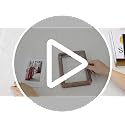 4x6 Rustic Wooden Picture Frame with Tempered Glass - Vertical & Horizontal Display