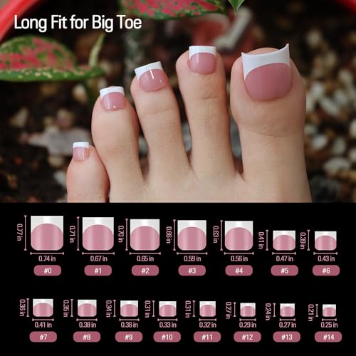 Berry Pink Sharp Square Press On Toenails – 300 Pcs Medium Tips