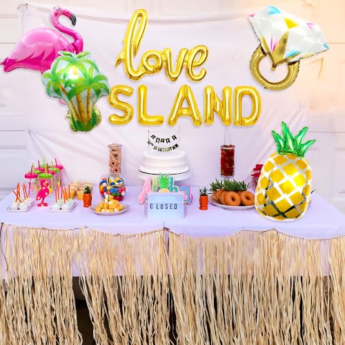 Tropical Island Bachelorette Balloons Set - Flamingo, Pineapple & Ring