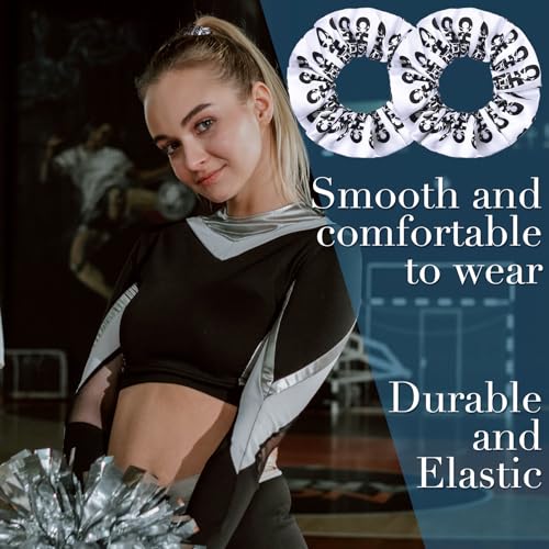 WILLBOND 20 Pcs White Satin Hair Scrunchies for Girls & Women