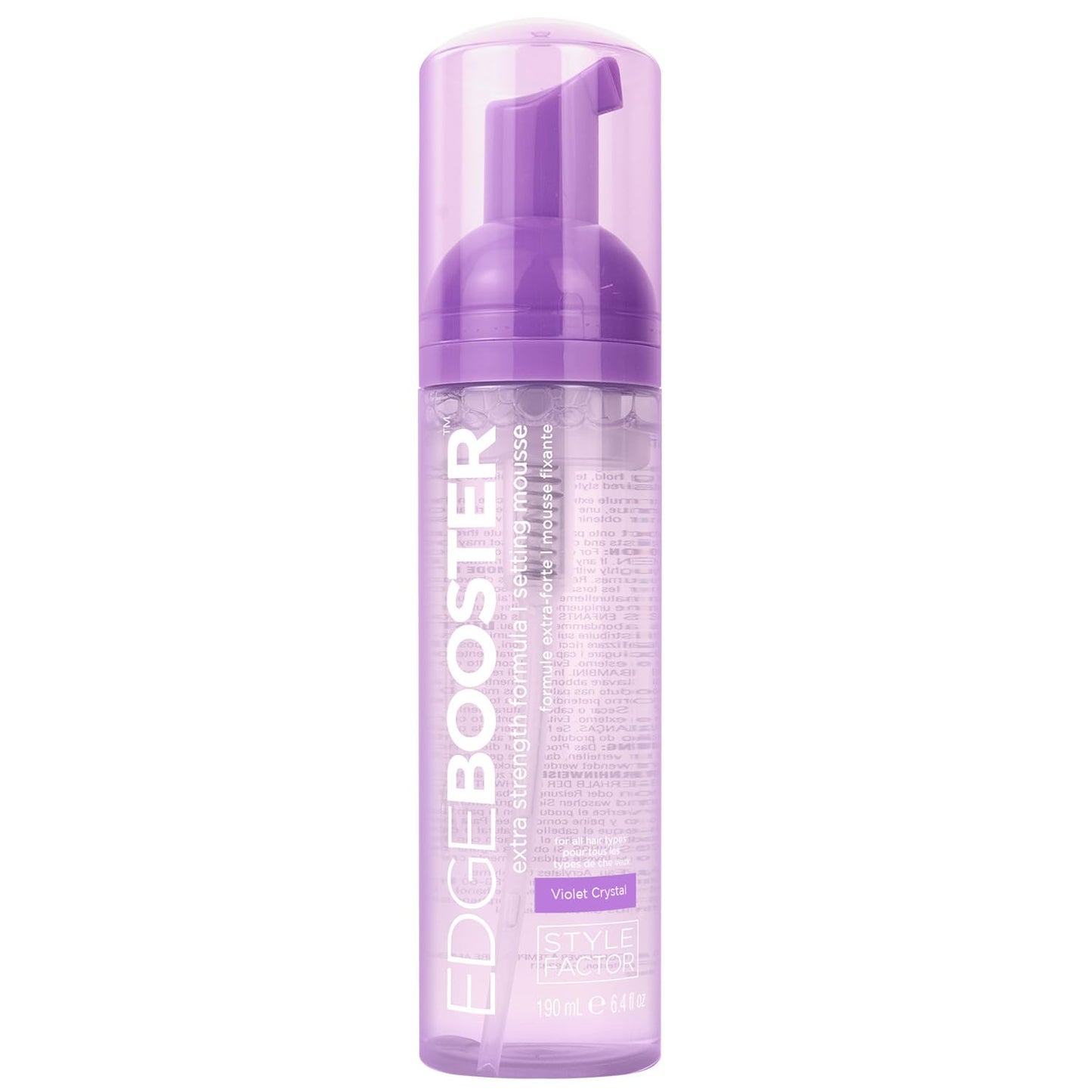 Style Factor EDGE BOOSTER Mousse - Extra Strength Frizz Control & Volume | 6.4oz Morganite for Curly Hair
