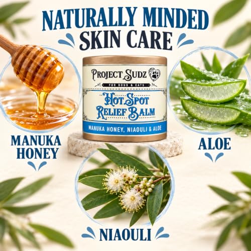 Pet Skin Relief Balm for Dogs & Cats - Soothing Natural Moisturizer with Manuka Honey & Aloe