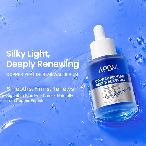 APBM Copper Peptides Serum with GHK-Cu & Hyaluronic Acid - Anti-Aging Facial Care 1.01 Fl Oz