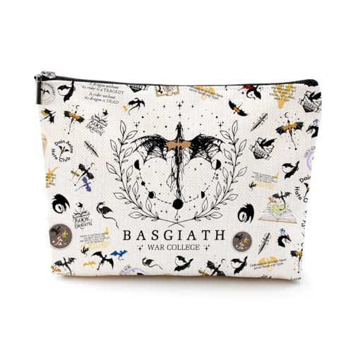 LONGXIN Fourth Wing Makeup Bag Large Capacity Cosmetic Organizer Gift for Book Lovers