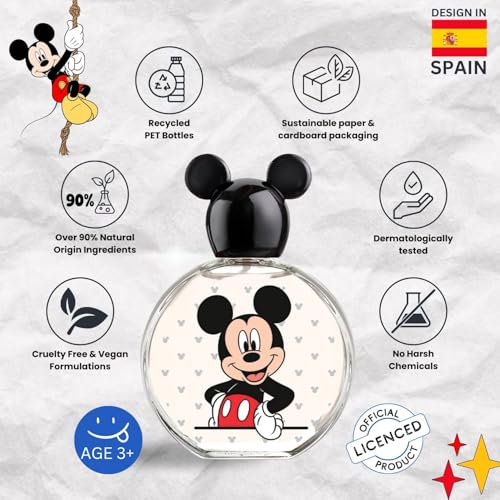 Mickey Mouse Eau de Toilette for Kids, 3.4oz Citrus Cologne