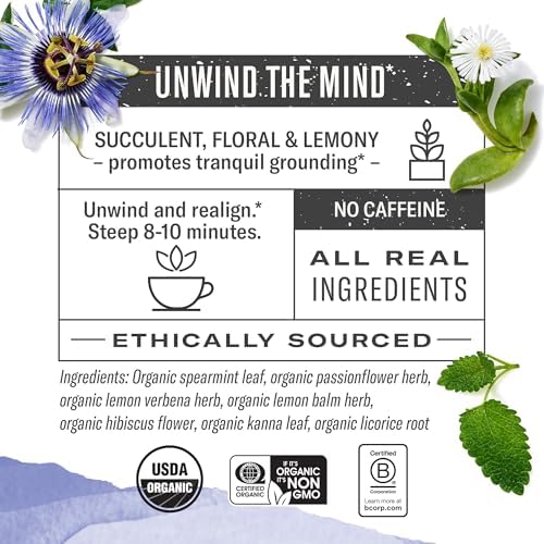 Numi Organic De-Stress Herbal Tea - 16 Caffeine-Free Bags
