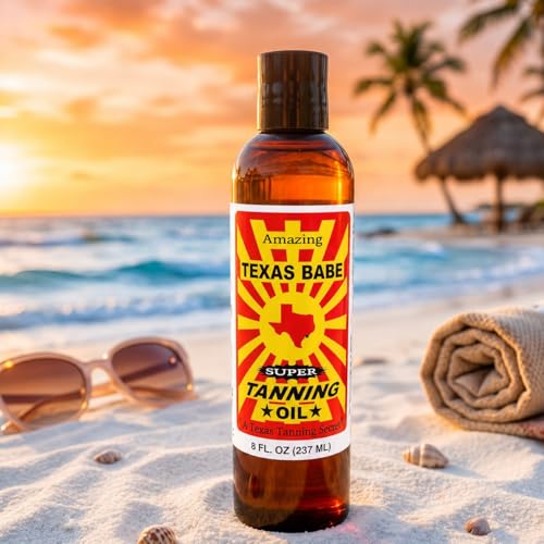 Texas Babe Natural Outdoor Tanning Oil - 8 oz, No Mineral Oil
