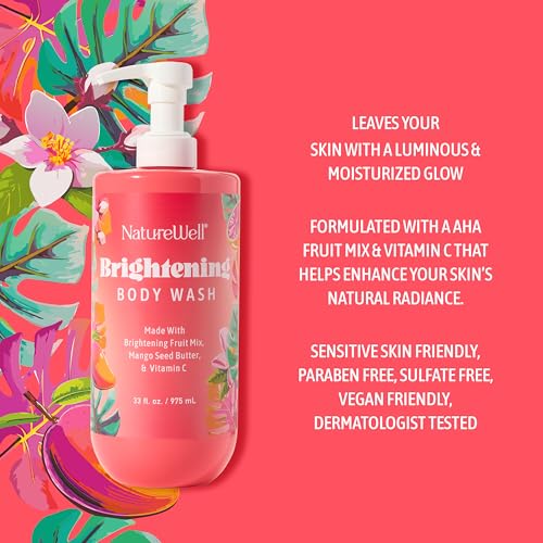 NATURE WELL Brightening & Energizing Scented Body Wash, 33 Fl Oz