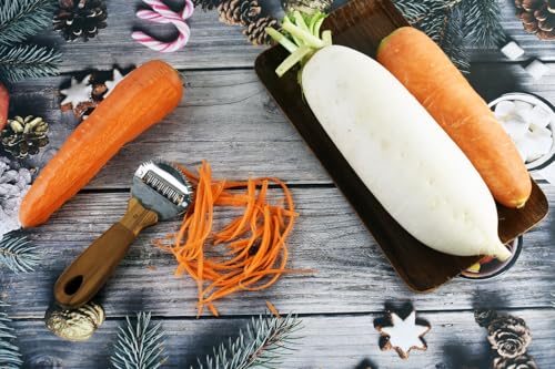 Traditional Coconut Scraper with Stainless Steel Blade - Ergonomic Kitchen Grater Tool
