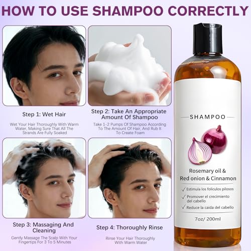 Rosemary Shampoo with Onion & Biotin for Hair Growth