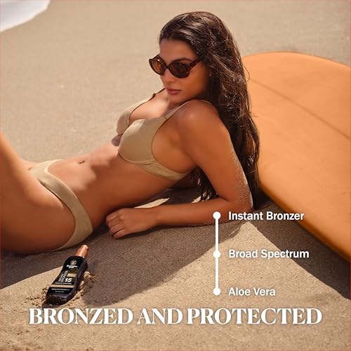Australian Gold SPF 15 Spray Gel Sunscreen with Instant Bronzer - 16 oz, 2 Pack