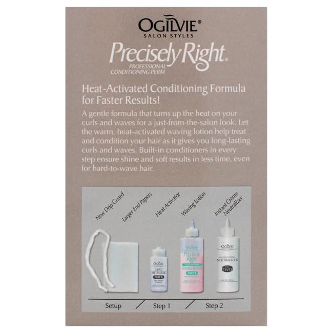 Ogilvie Salon Styles Professional Conditioning Perm Kit - Heat Activated for All Hair Types