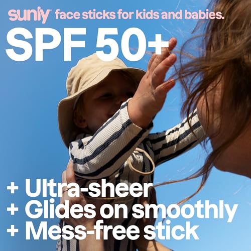 ATTITUDE Baby Mineral Sunscreen Face Stick SPF 50, Non-Nano Zinc Oxide