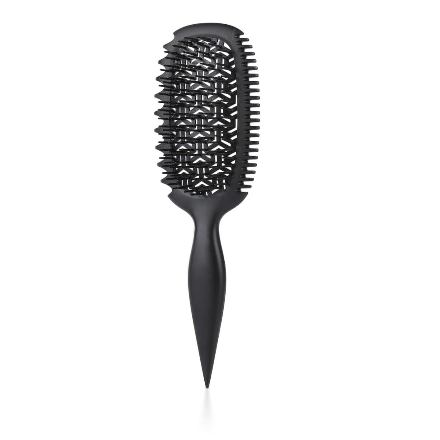Curl Defining Brush - Vented Curly Hair Detangler for Effortless Styling | Reduces Frizz, Black