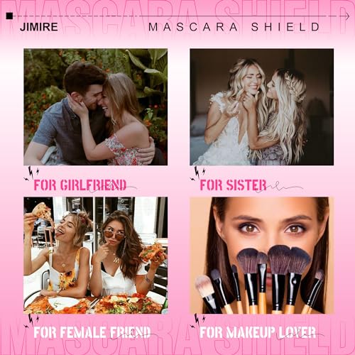 JIMIRE 3-in-1 Mascara Shield & Eyeliner Aid Set for Beginners