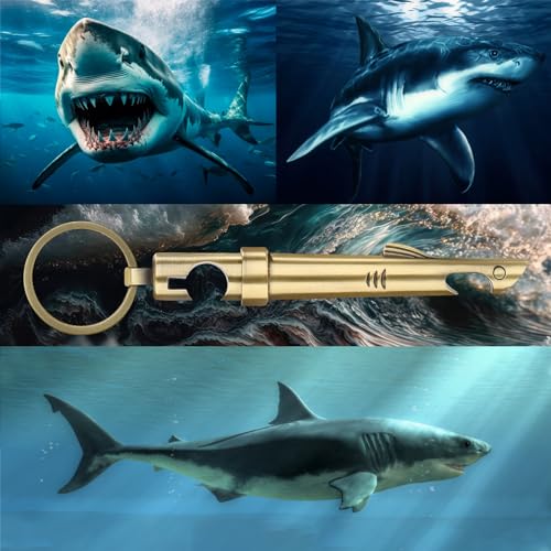 LKKCHER Shark Bottle Opener Keychain - 2-in-1 Corkscrew for Beer & Wine